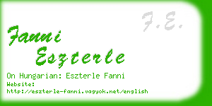 fanni eszterle business card